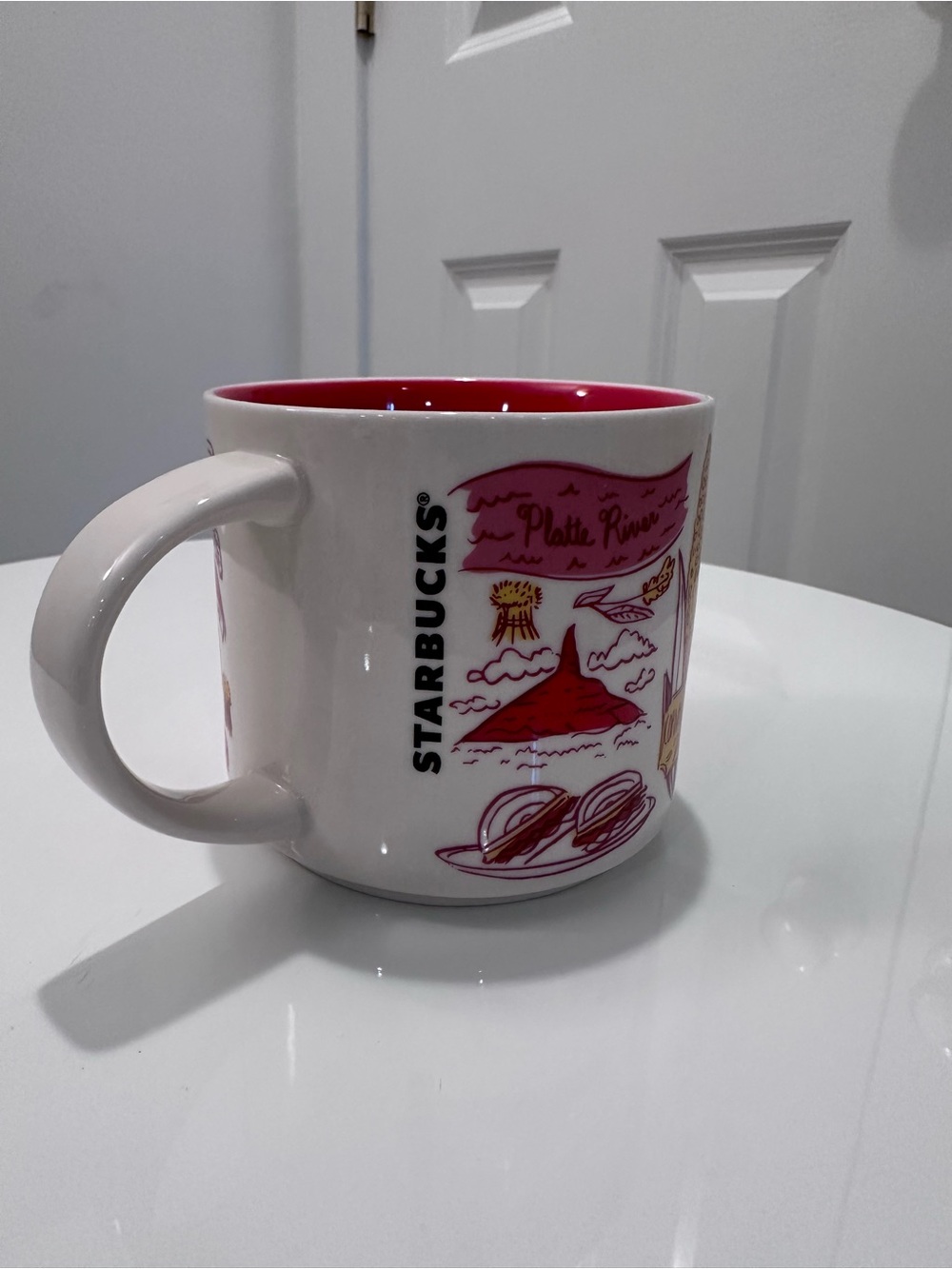 Starbucks Nebraska Been There Series 14 oz Mug 2018 Red White Collectible - Picture 4 of 8